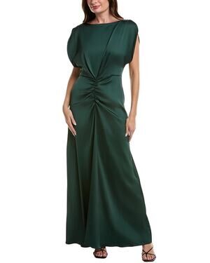 julia jordan Satin Maxi Dress Green Size 2 4099